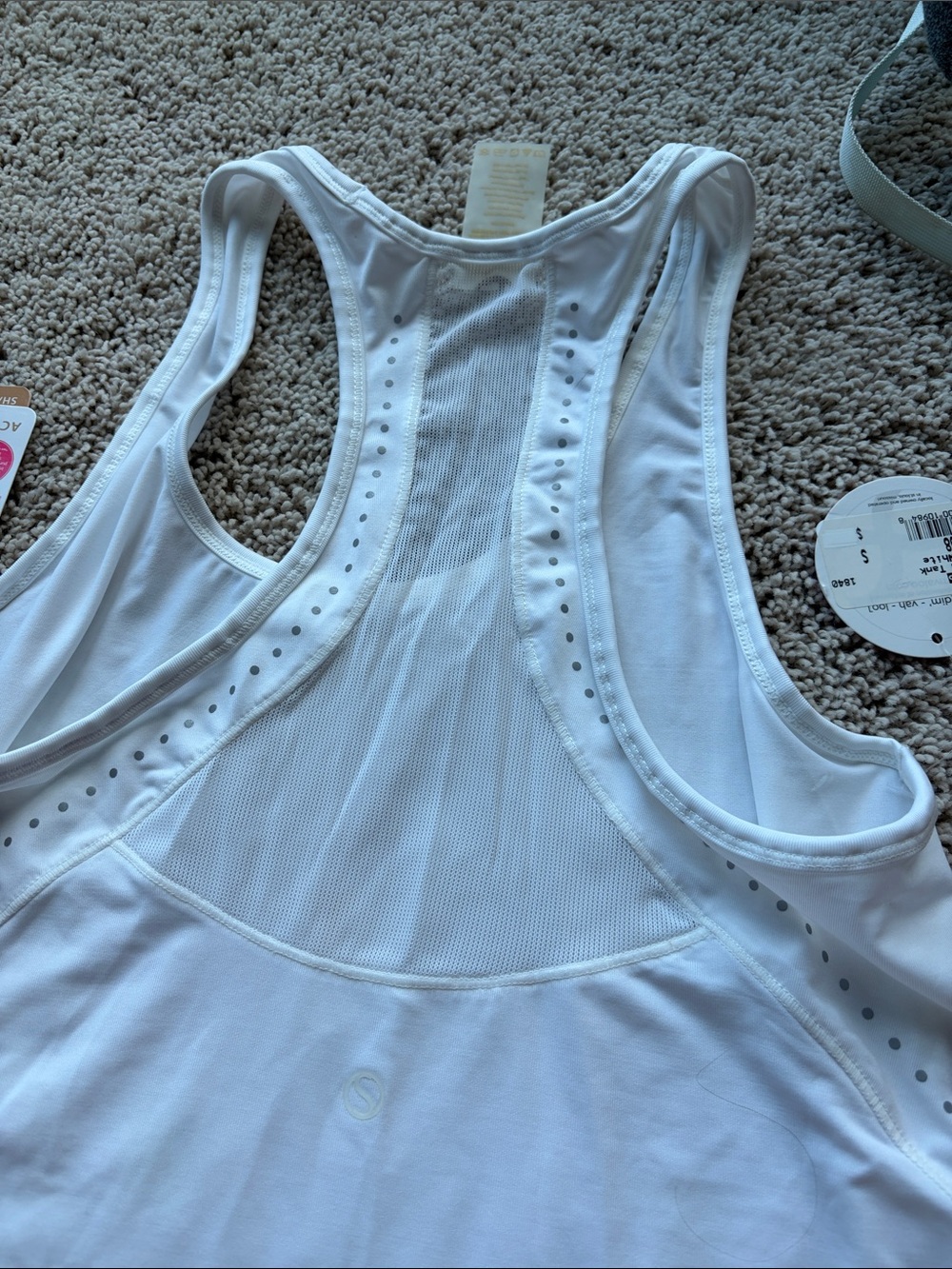 Women's White Racerback Performance Tank - Picture 4 of 4
